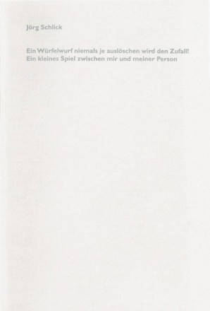 Ein Würfelwurf niemals je auslöschen wird den Zufall!